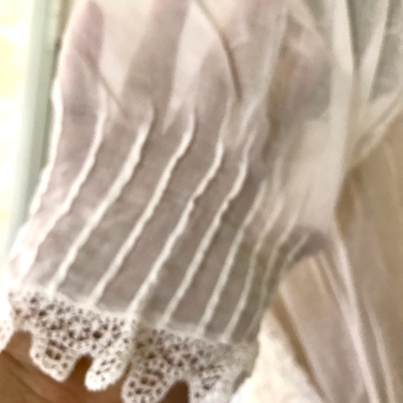White on white cotton w/fancy lace Victorian dress XLNT cond.very Downton - Picture 11 of 13